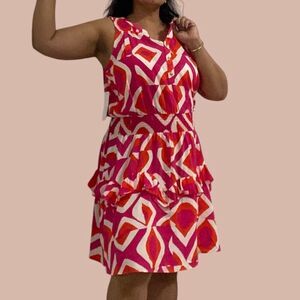 Stella & Julie MIDI Dress Size XL‎ Sleeveless Faux Button Front NWT